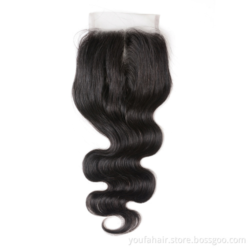Preplucked Human Hair Lace Closure 2x6 4x6 Lace Closure 5x5 6x6 7x7 All Size Lace Closure Straight Body Wave with Baby Hair